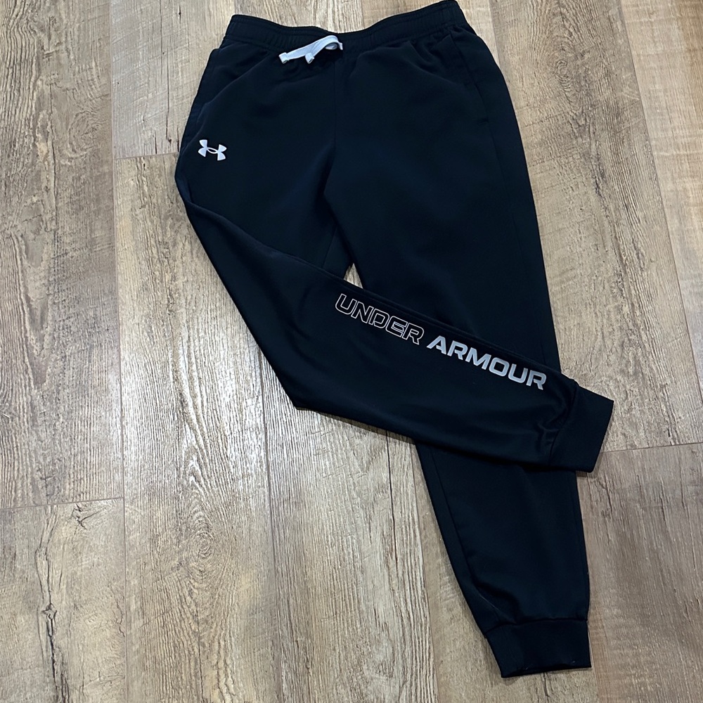 Under Armour Kids Black Sweatpants with Logo
